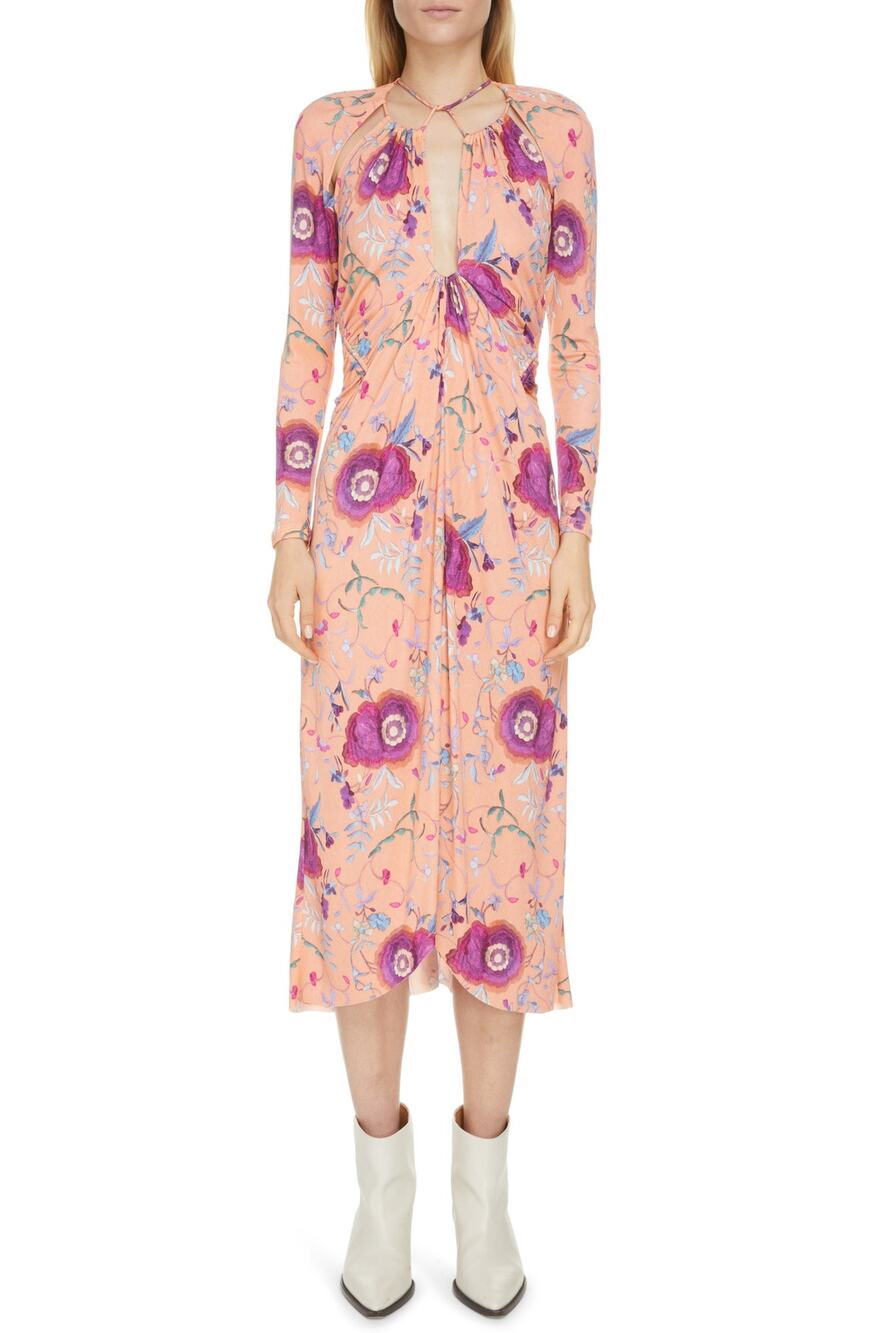 Isabel Marant Elegant Multicolor Jadessi Midi Dress Size 36 EU / US 4